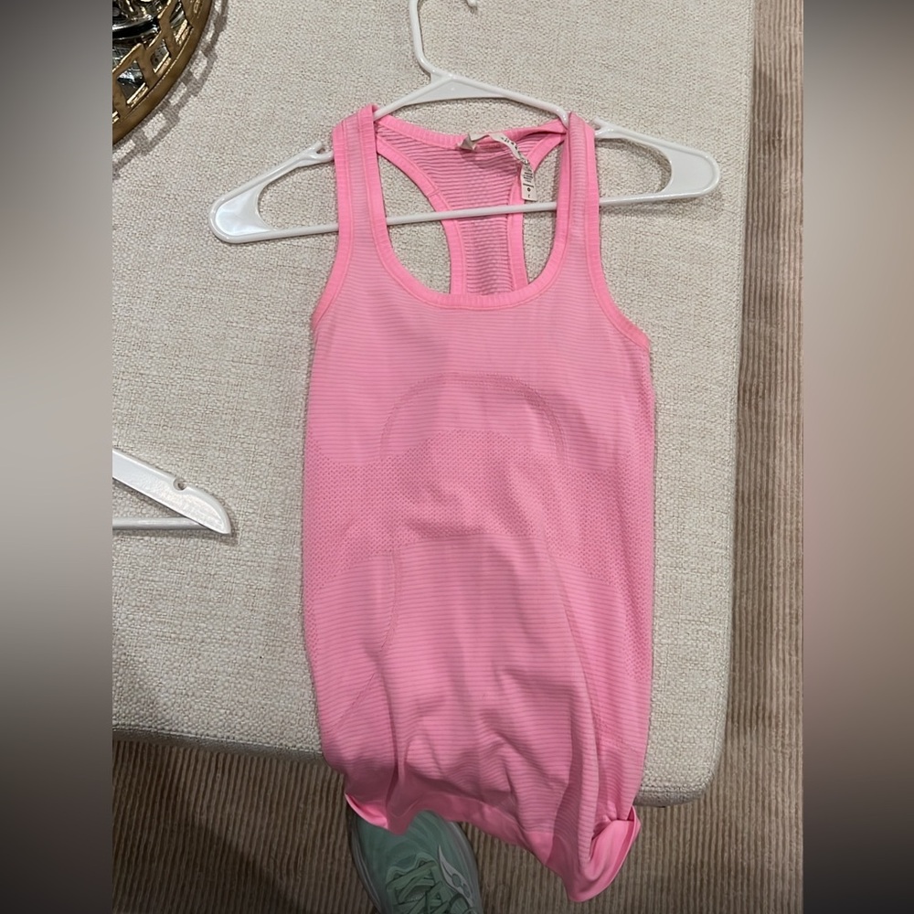 Pink Racerback Swiftly Tech lulu lemon Tank Top